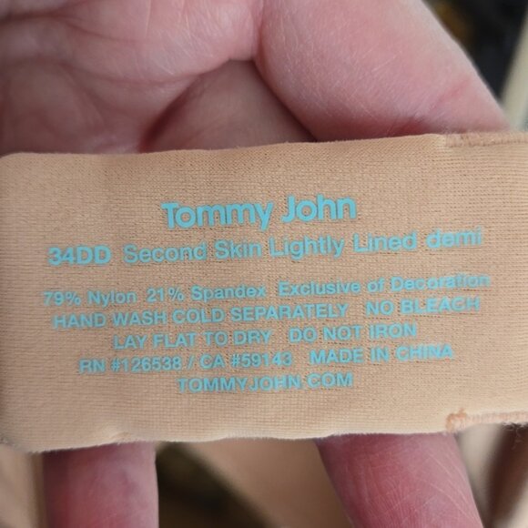 Tommy John Second Skin Lightly Lined Demi Beige Tan 34DD - Picture 7 of 7